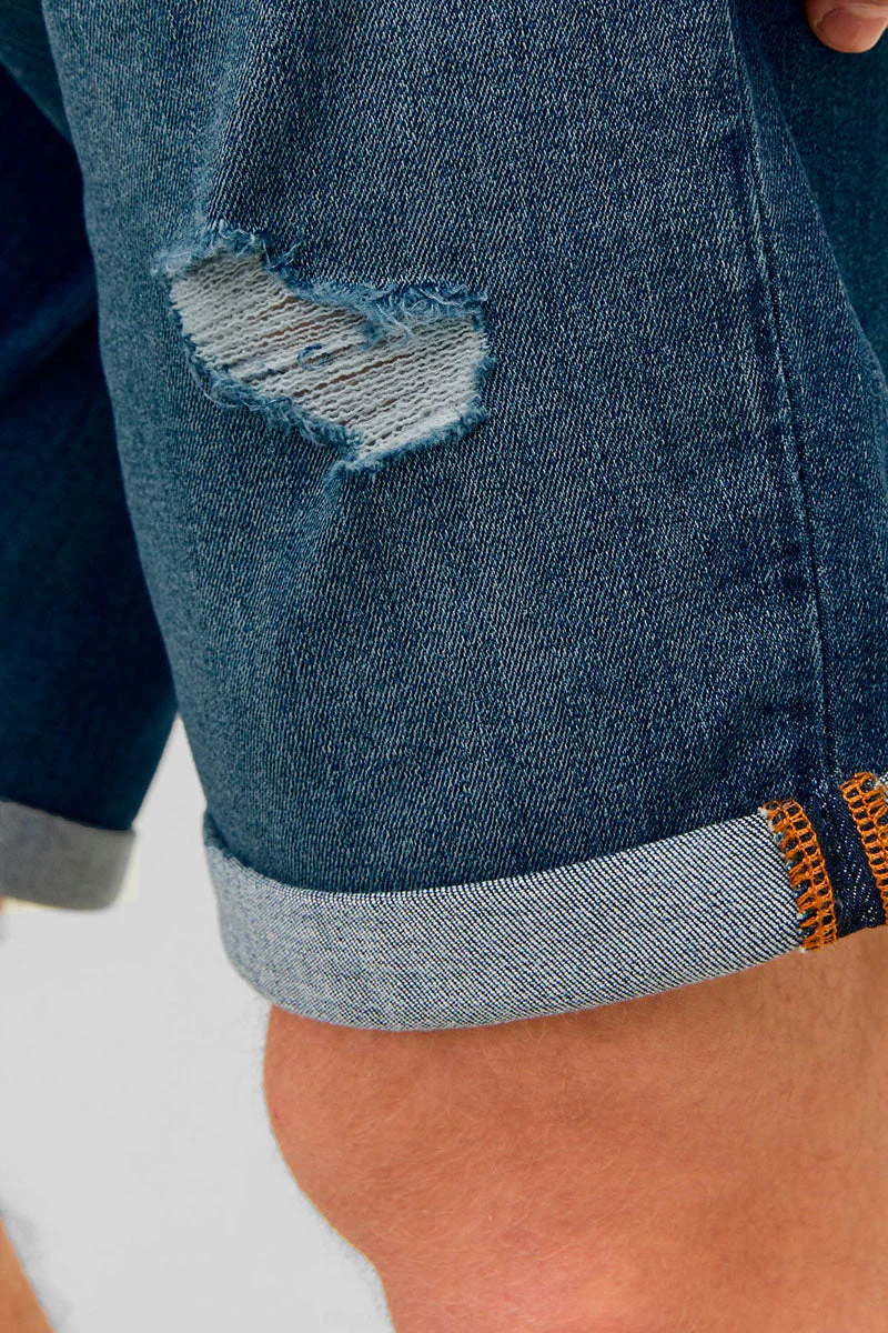 Jack & Jones Rick Regular Fit Shorts Blue Denim - Image 3