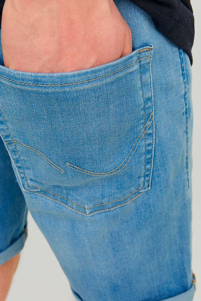 Jack & Jones Rick Regular Fit Shorts 624 Blue Denim - Image 5