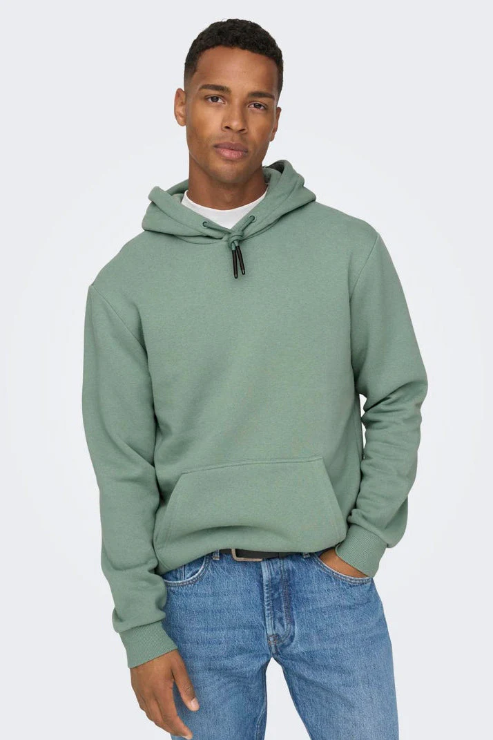 Only & Sons Ceres Hoodie Chinois Green - Image 3