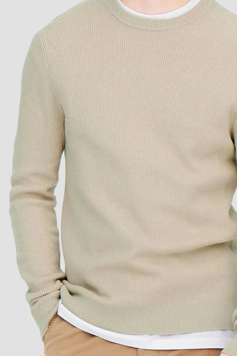 ONLY & SONS PHIL STRUC CREW KNIT Silver Lining - Image 3