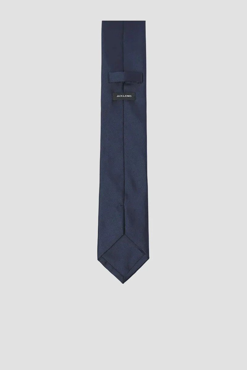 Jack & Jones Solid Tie Navy Blazer - Image 5