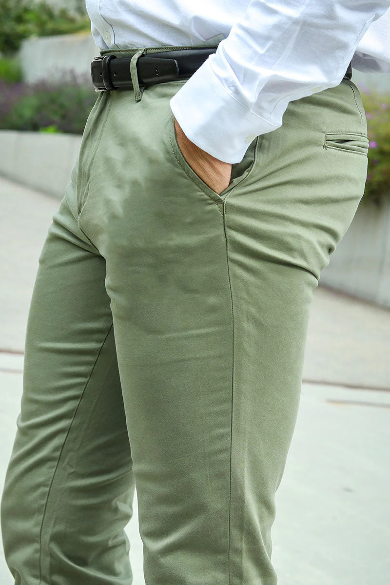 Jack & Jones  Marco Bowie Chinos Deep Lichen Green - Image 4