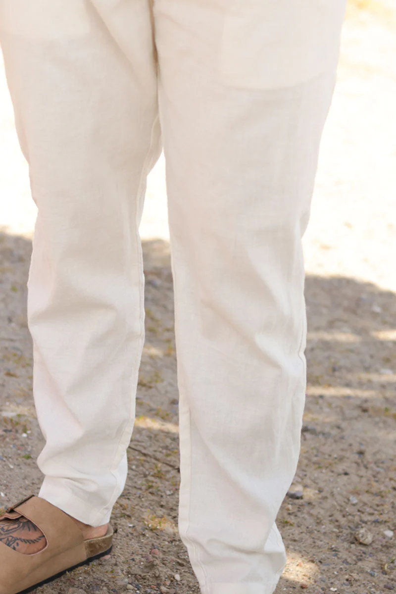 Selected Brody Linen Pants Cloud Dancer - Image 6