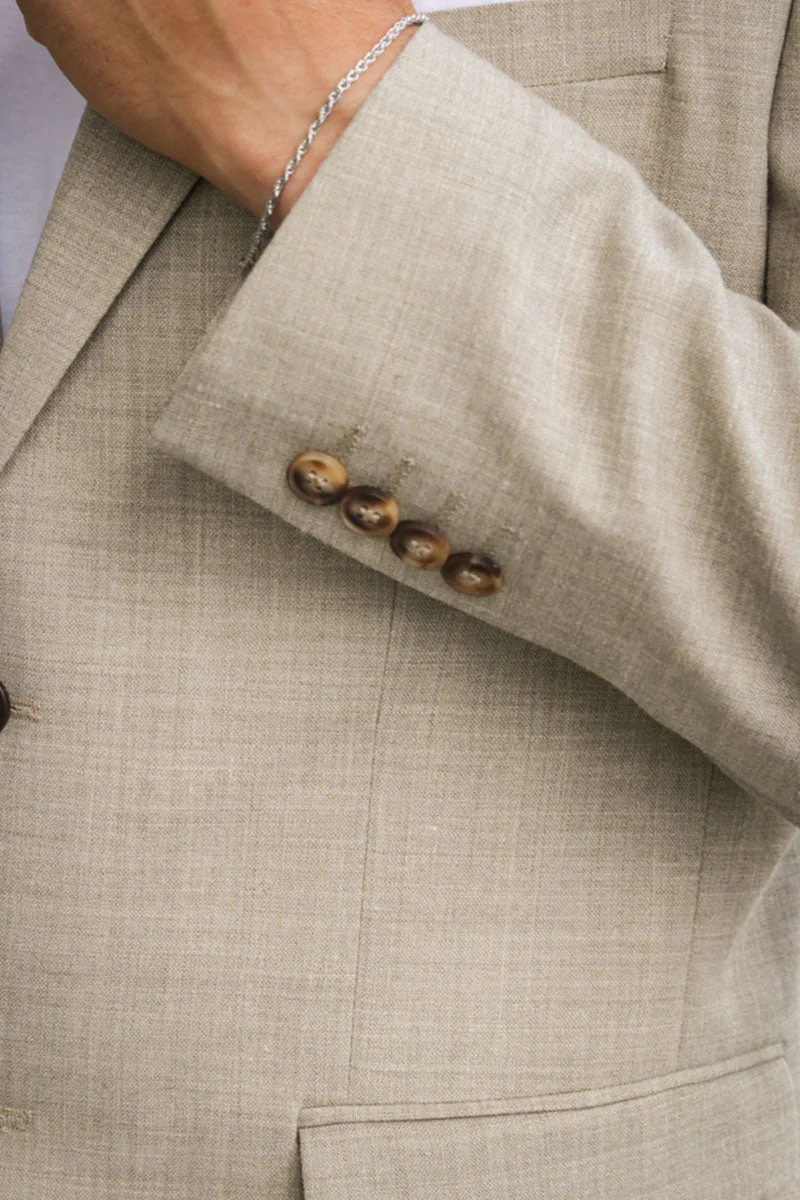 Selected SLIM OASIS LINEN BLAZER Sand - Image 4