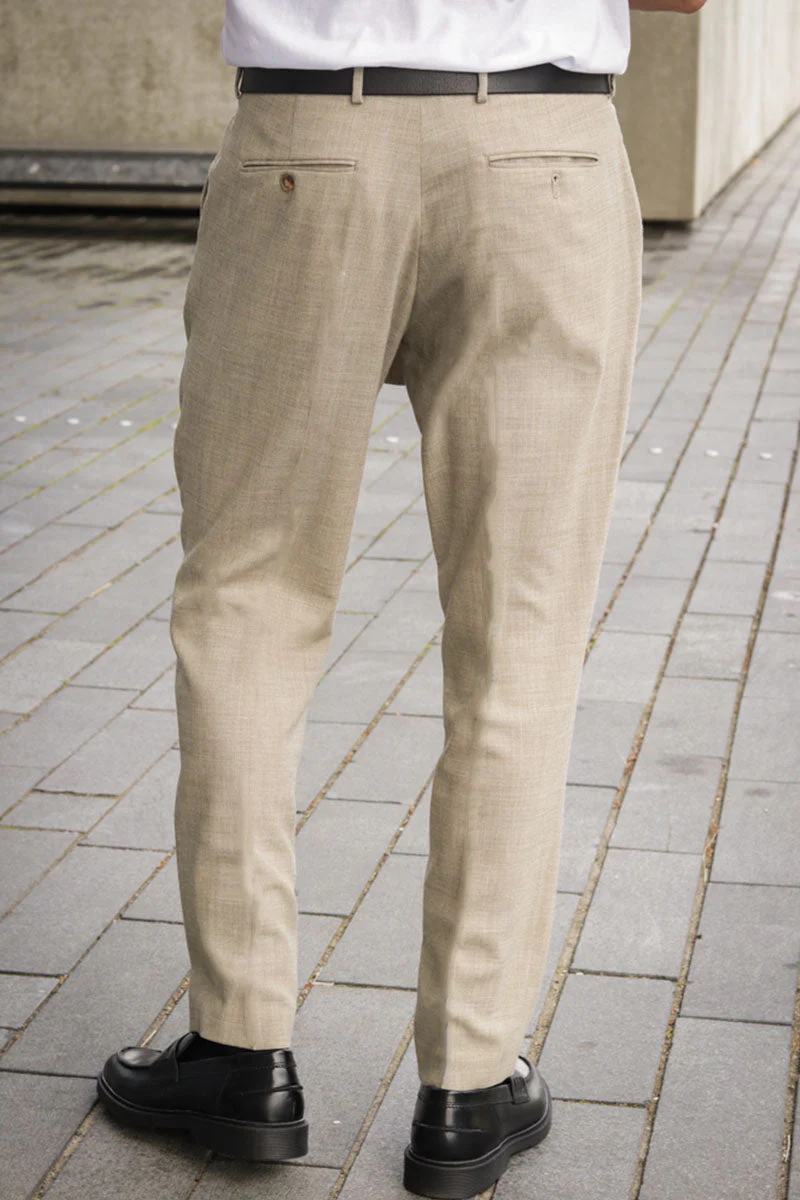 Selected SLIM OASIS LINEN PANTS Sand - Image 4