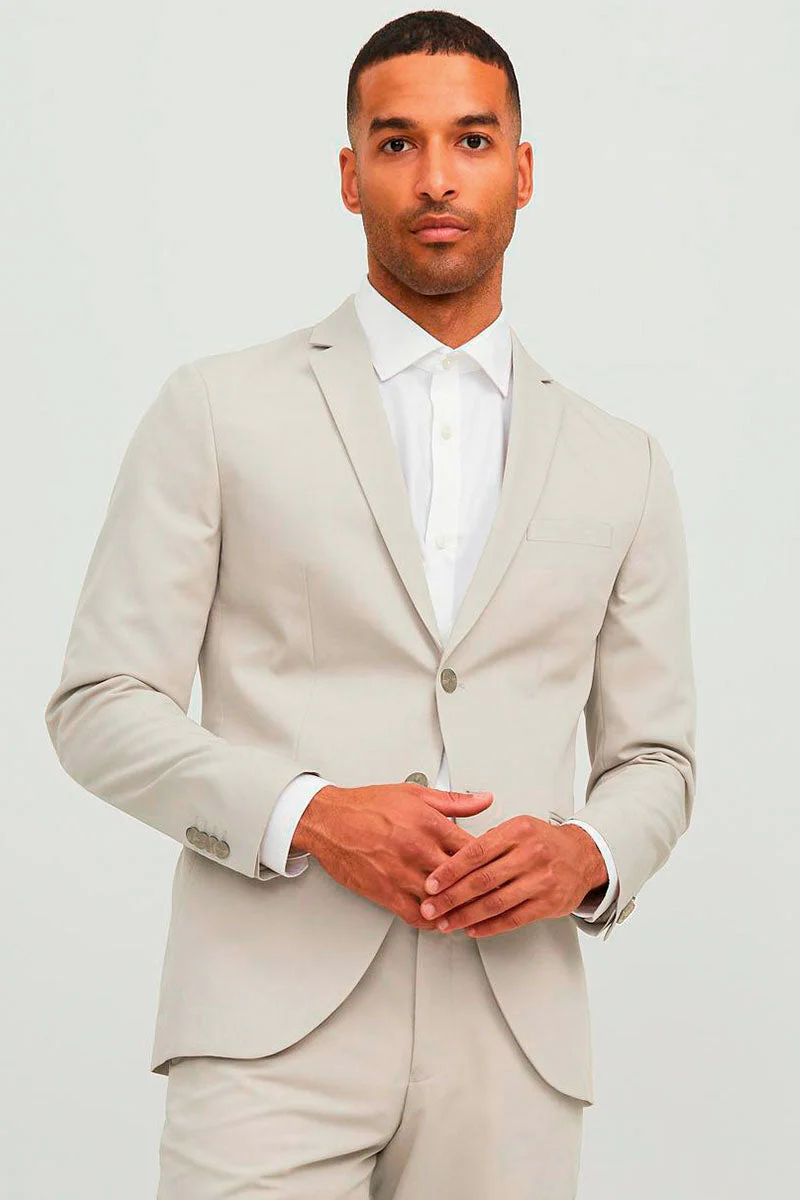 Jack & Jones Premium Franco Slim Fit Suit Moonstruck - Image 2