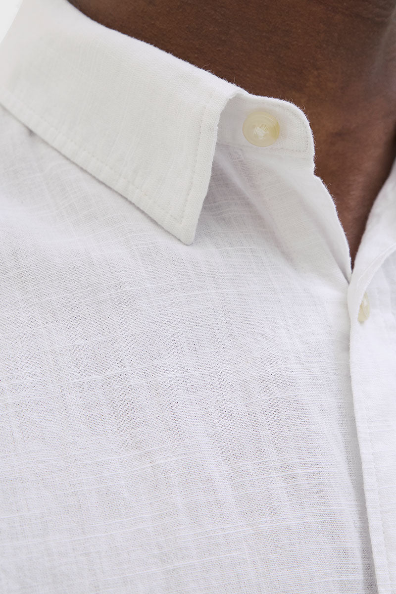 Jack & Jones Summer Linen Shirt SS White - Image 3