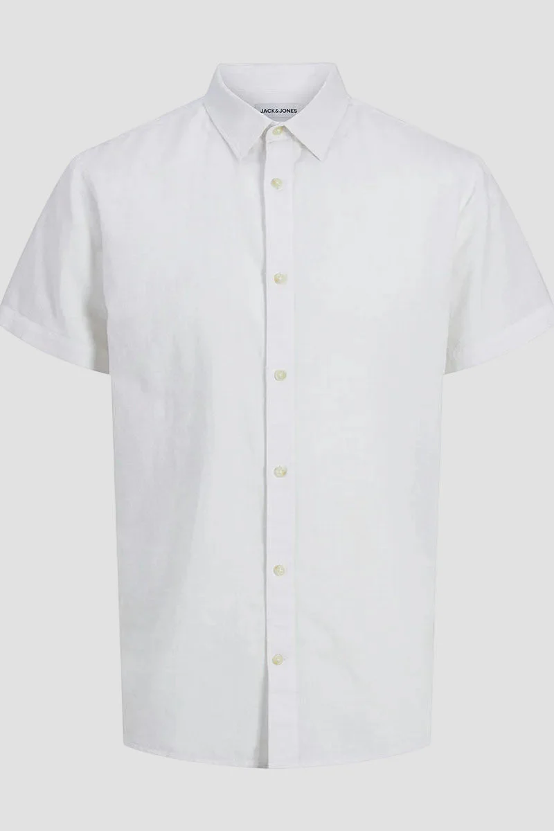 Jack & Jones Summer Linen Shirt SS White - Image 6