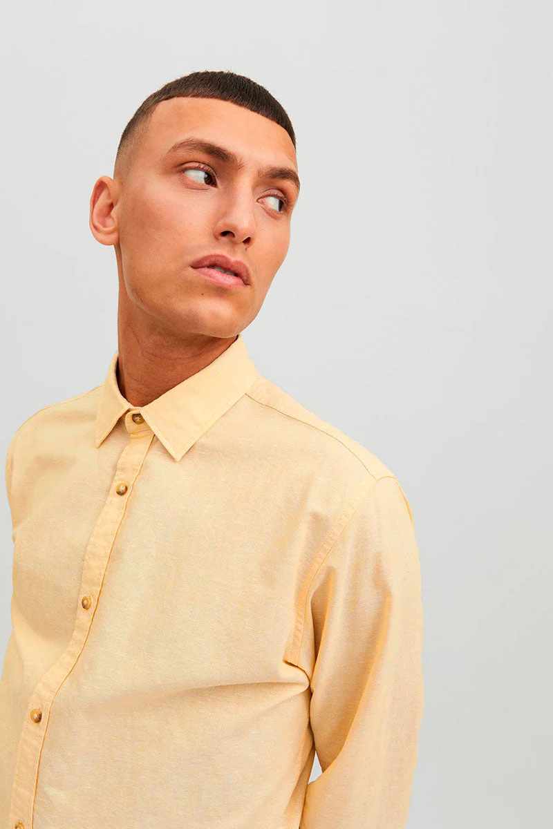 Jack & Jones Summer Linen Shirt LS Jojoba - Image 3
