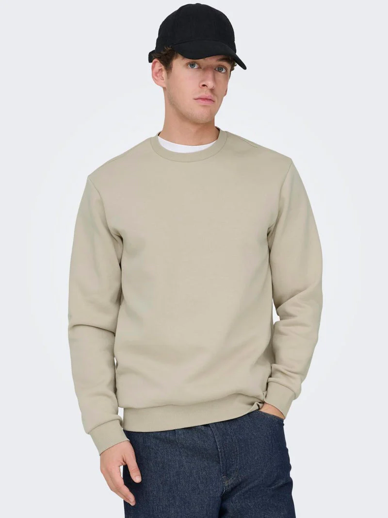 ONLY & SONS Ceres Crew Neck Sweat Silver Lining - Image 11