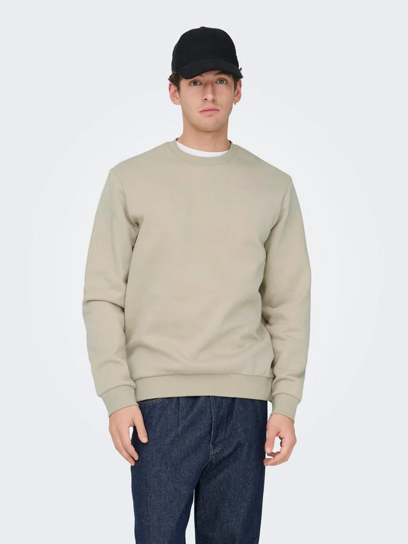 ONLY & SONS Ceres Crew Neck Sweat Silver Lining - Image 7