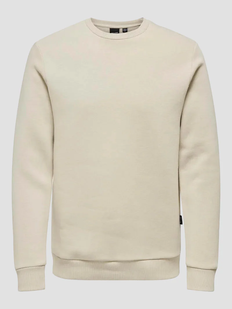 ONLY & SONS Ceres Crew Neck Sweat Silver Lining - Image 9