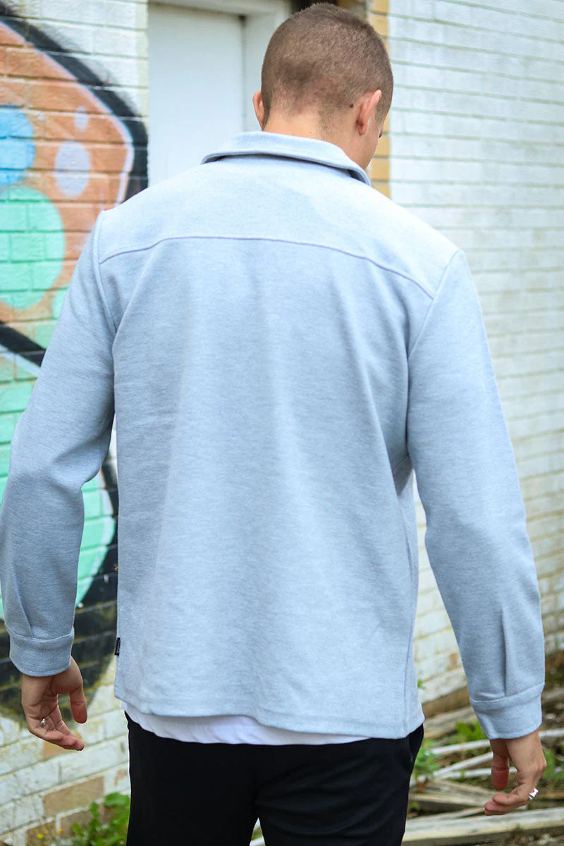 ONLY & SONS Kodyl Overshirt  Light Grey Melange - Image 5