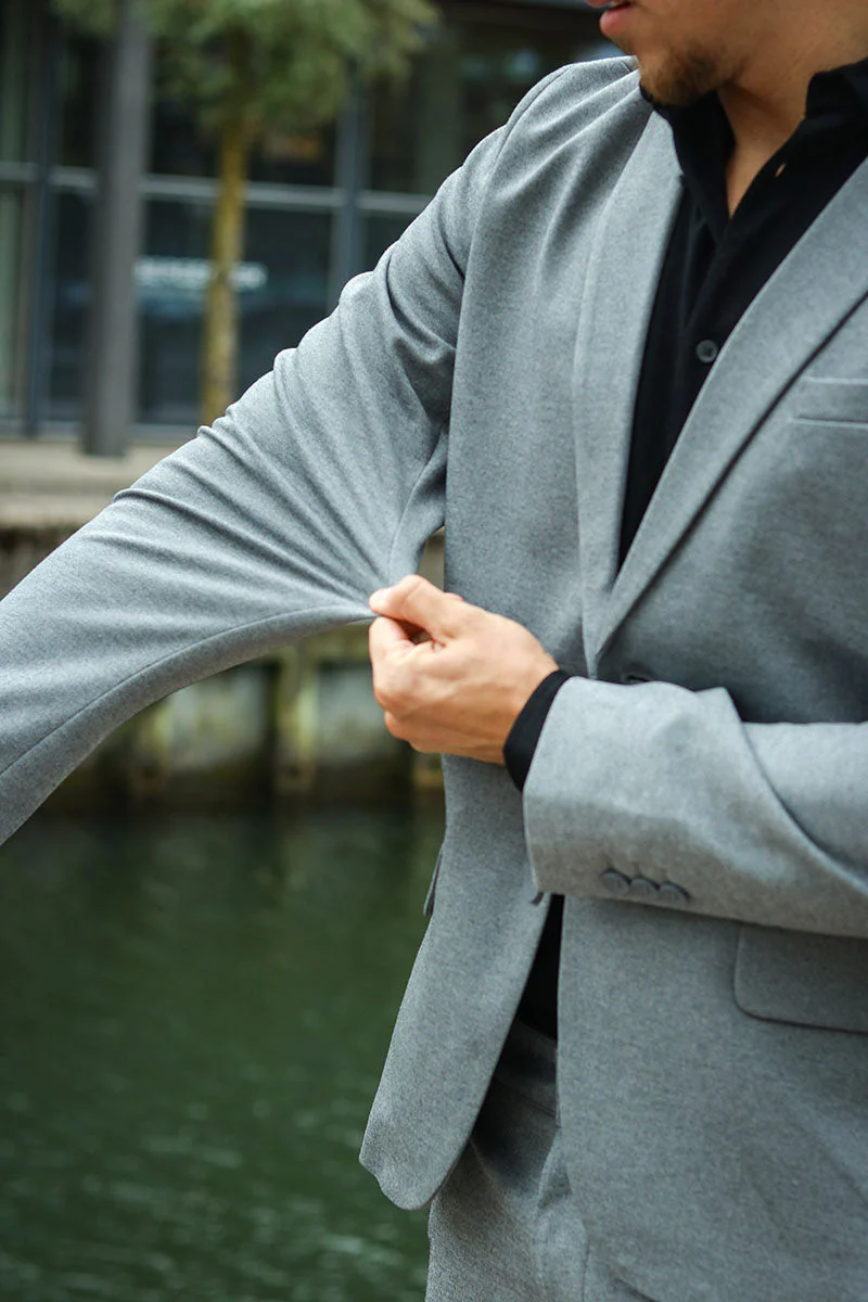 ONLY & SONS Mark Stretch Blazer Medium Grey Melange - Image 4