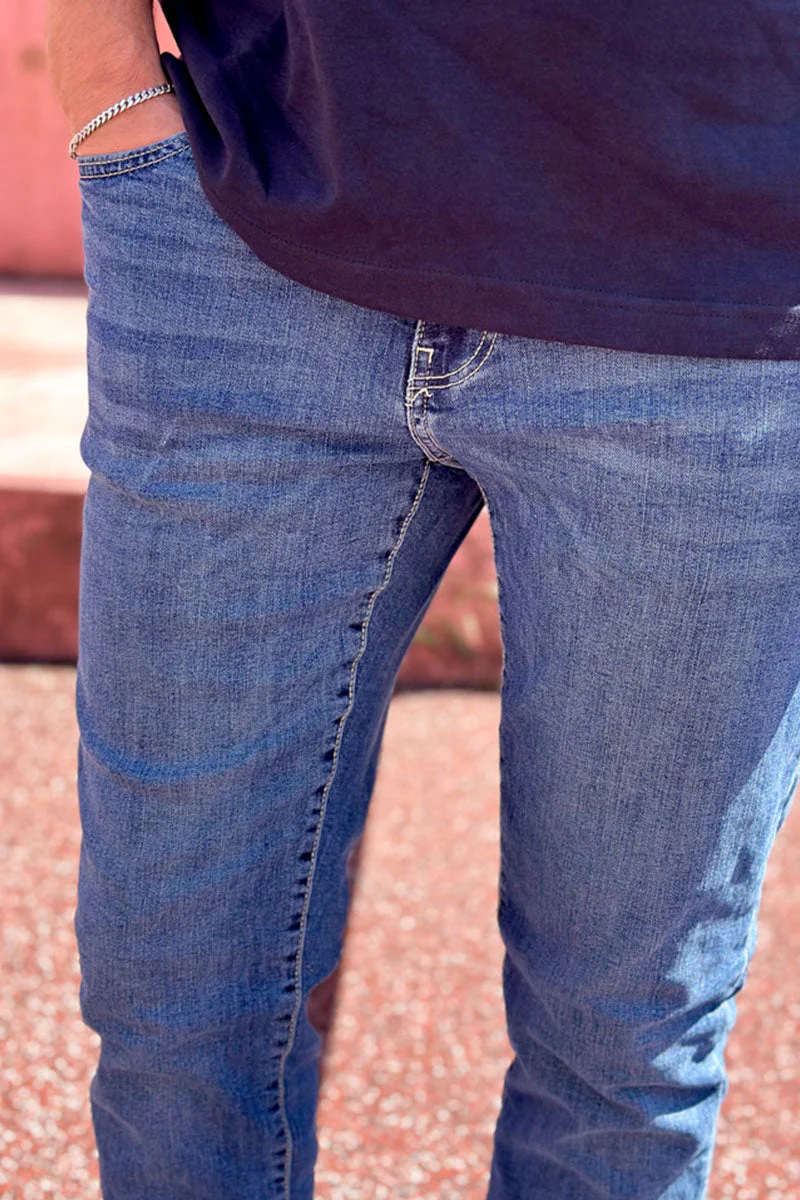 Only & Sons Loom Slim Fit 6756 Medium Blue Denim - Image 4