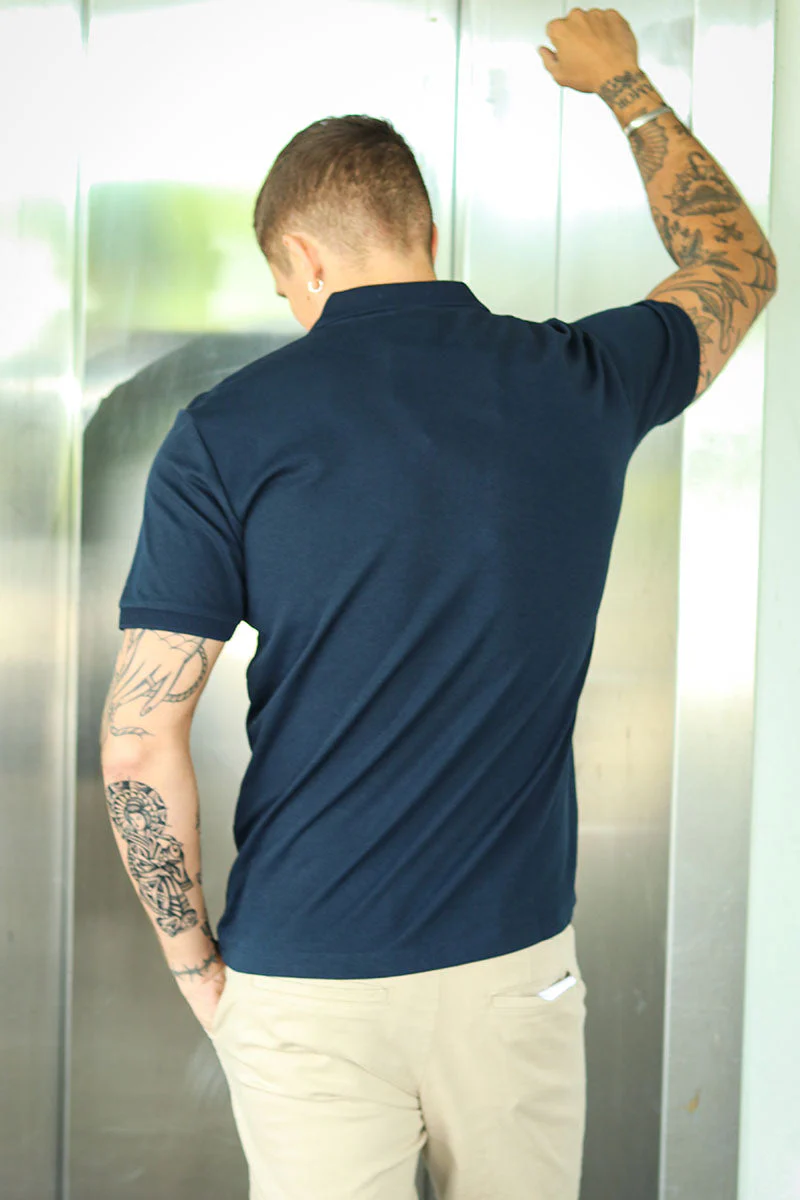 Selected Fave Zip Polo SS Sky Captain - Image 5