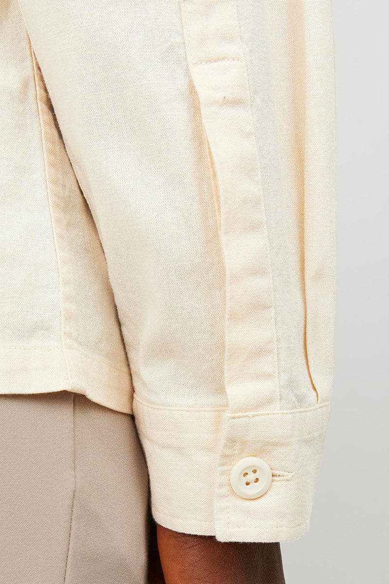 Jack & Jones Venice Linen Overshirt LS Ecru - Image 3