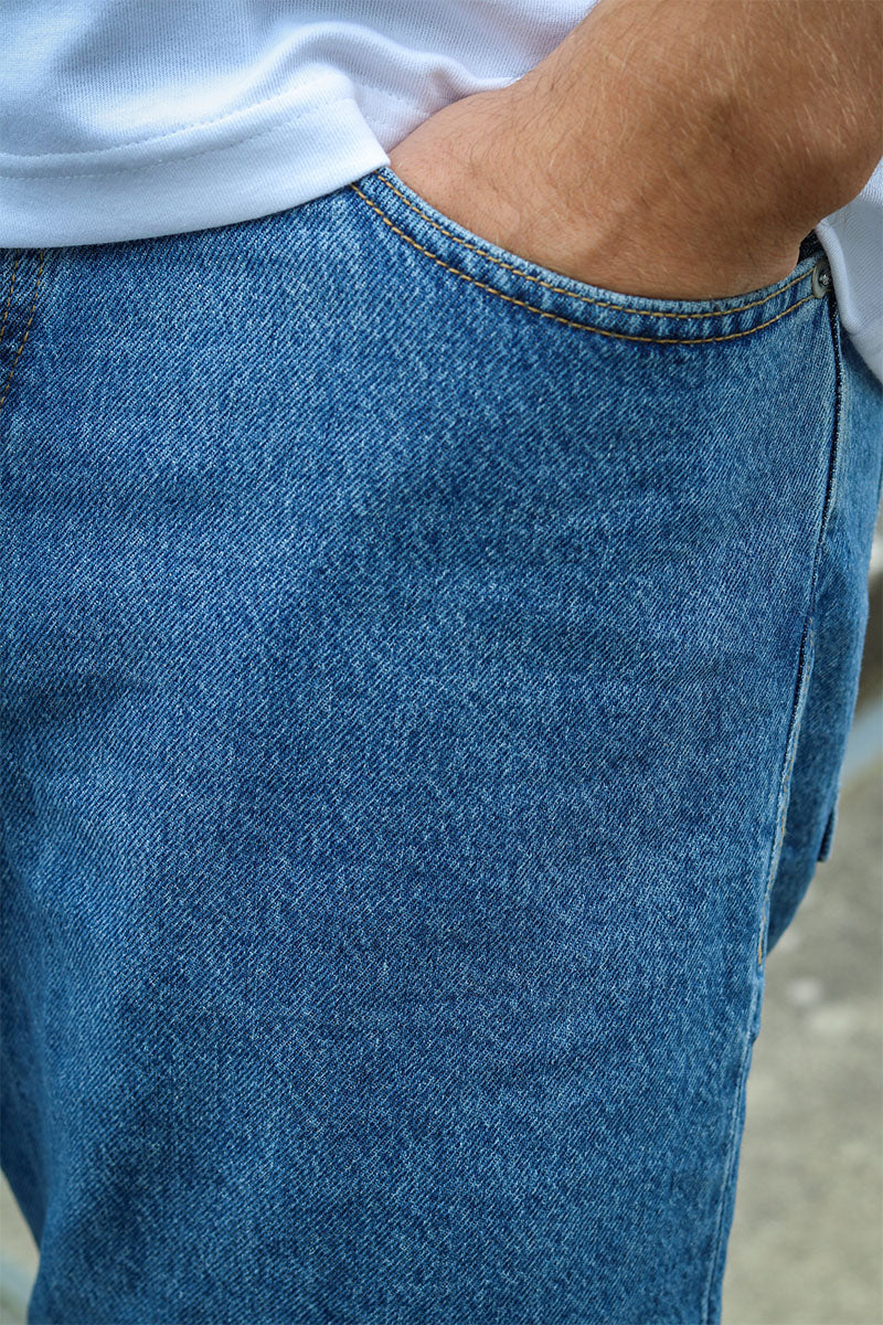 Jack & Jones Tony Loose Fit Shorts 301 Blue Denim - Image 4