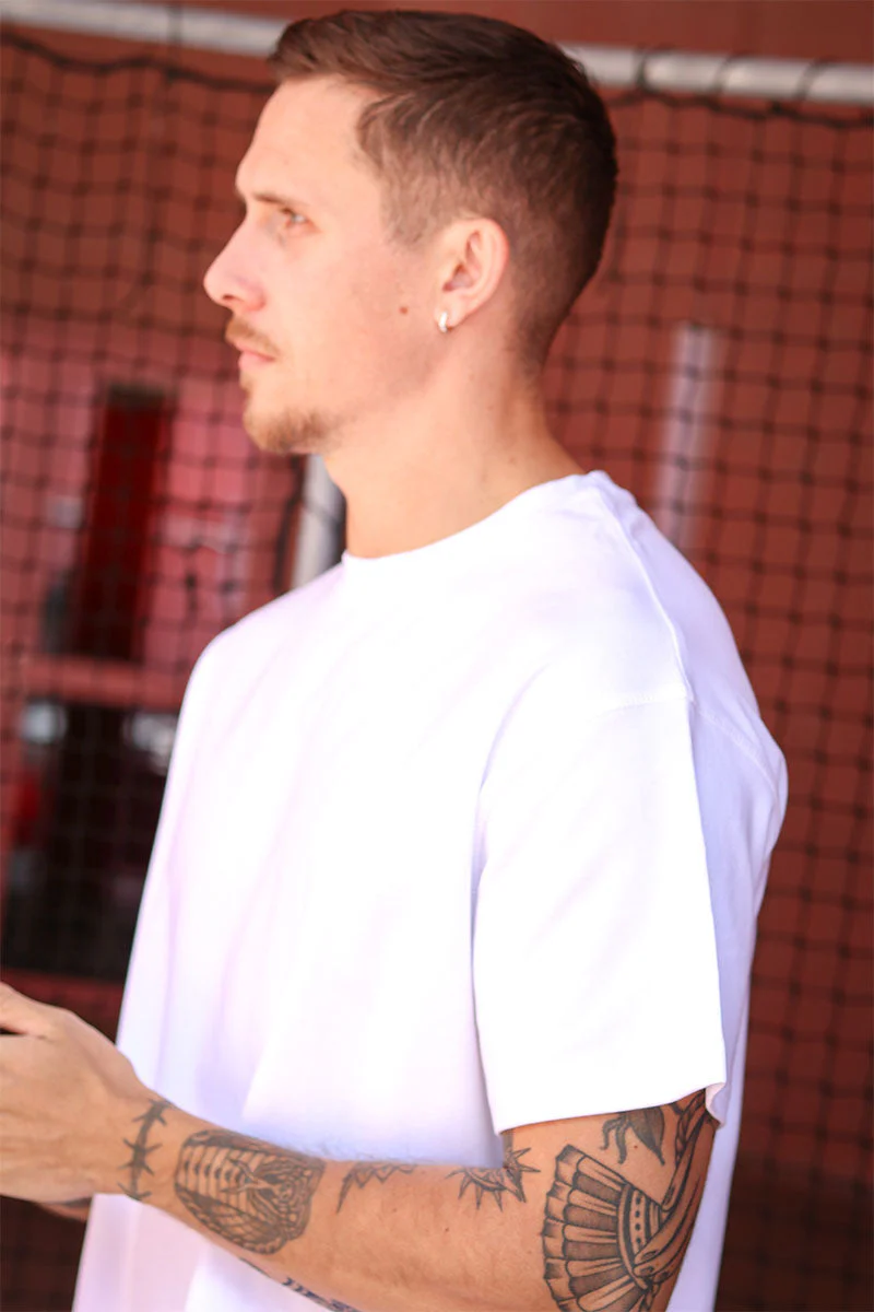 Solid Danton Box Fit Tee White - Image 5