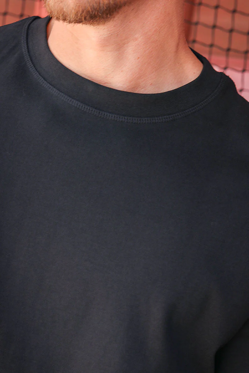 Solid Danton Box Fit Tee True Black - Image 3