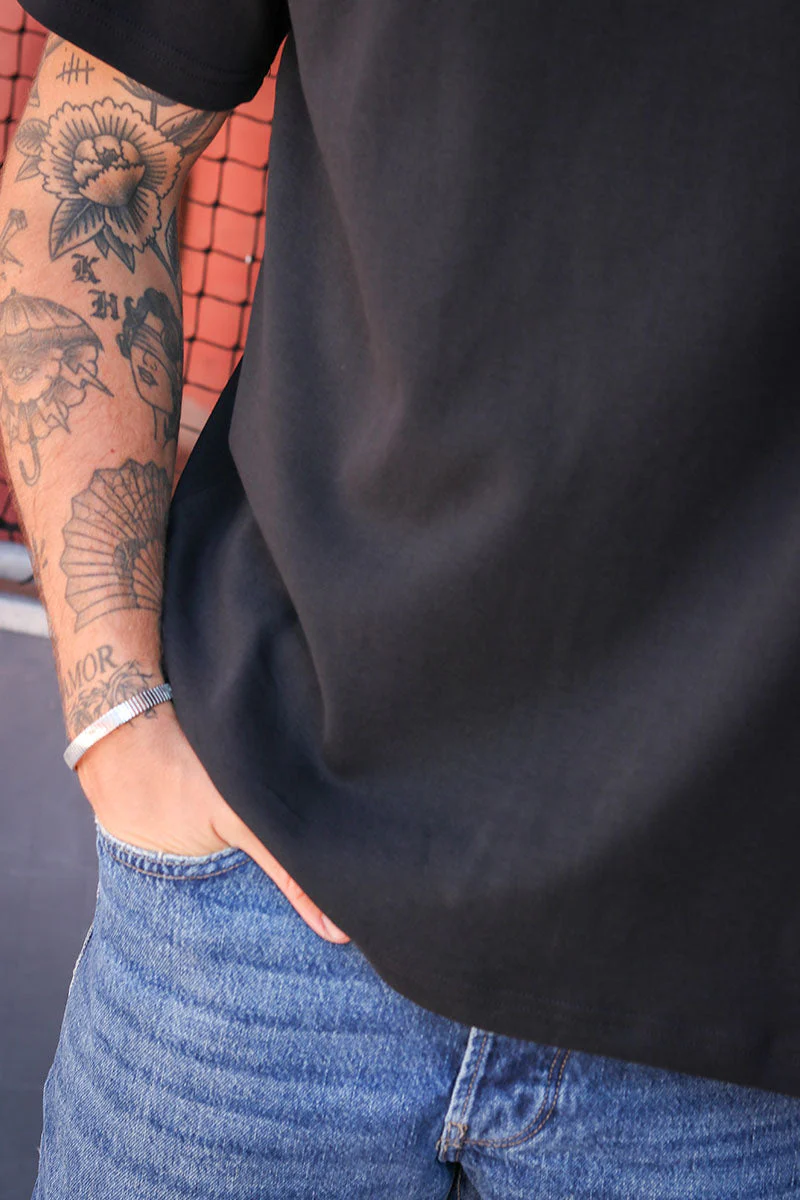 Solid Danton Box Fit Tee True Black - Image 4