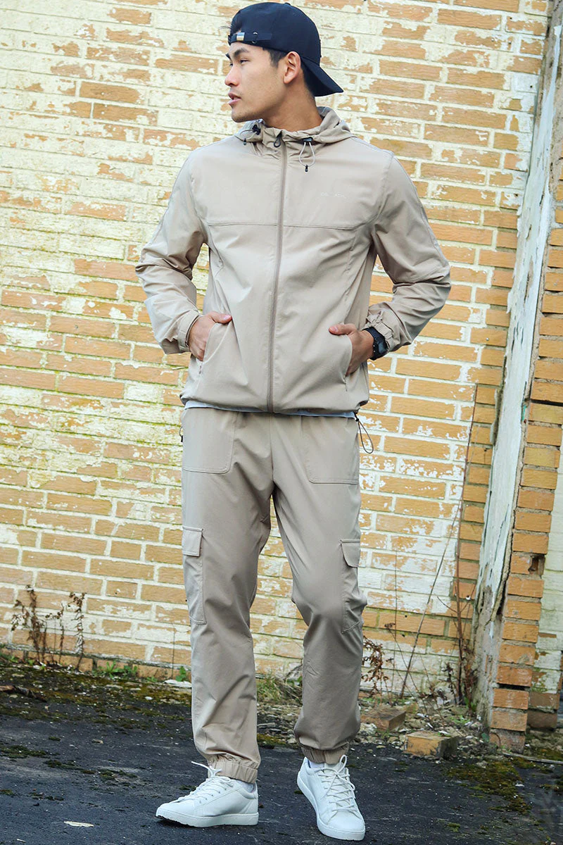 ONLY & SONS Noah Athleisure Cargo Track Pants Crockery - Image 2