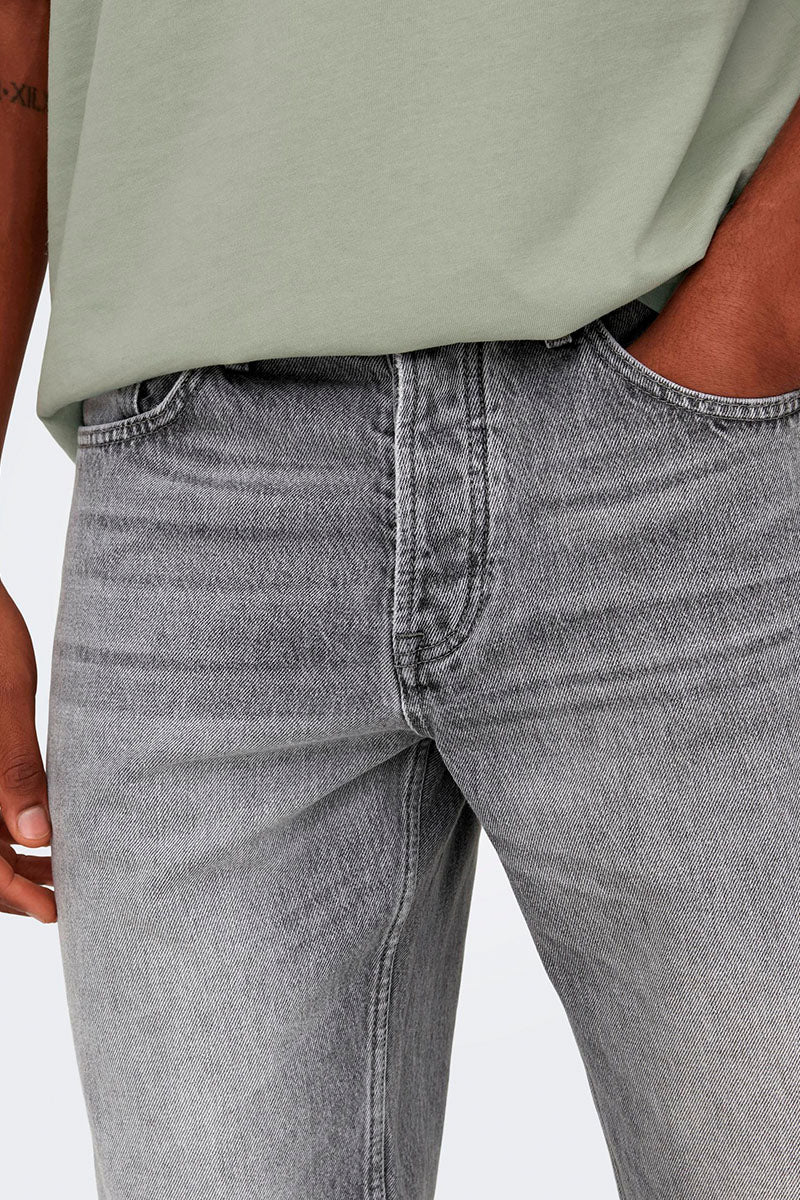 Only & Sons Edge Straight Fit 8202 Medium Grey Denim - Image 3