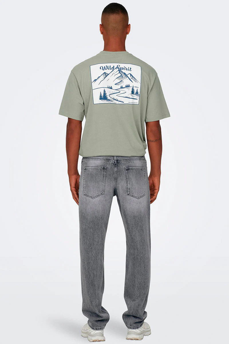 Only & Sons Edge Straight Fit 8202 Medium Grey Denim - Image 4