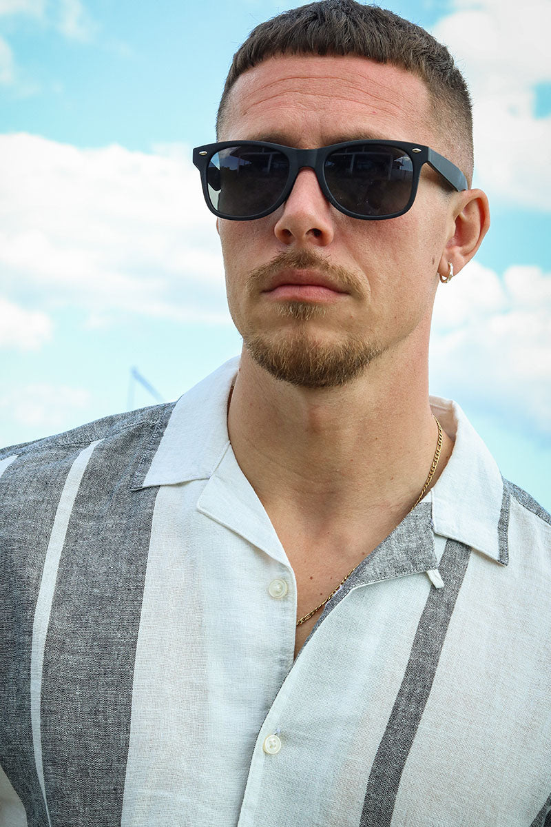 ONLY & SONS Caiden SS Stripe Linen Resort Shirt Cloud Dancer - Image 3