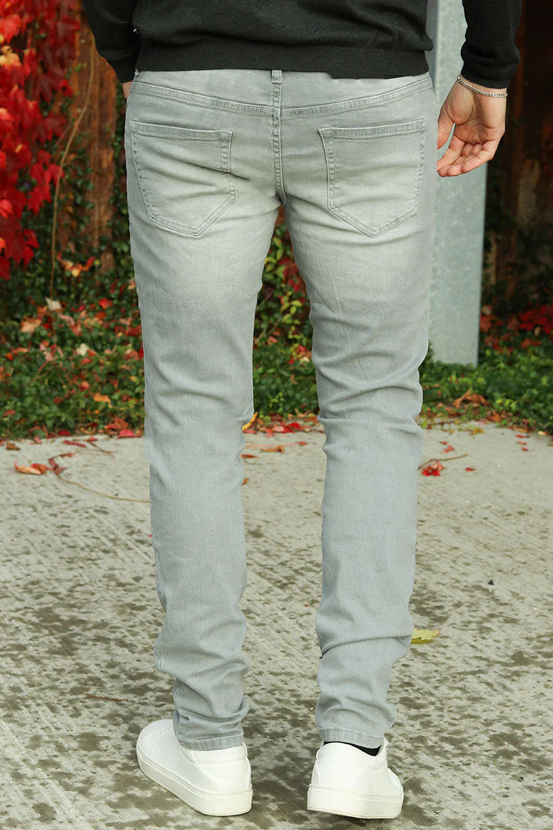 Only & Sons Loom Slim Fit Light Grey Denim - Image 6