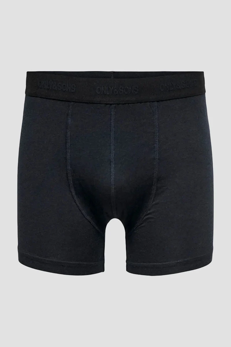 ONLY & SONS Fitz Bamboo 3 Pack Logo Boxers Black - Image 3
