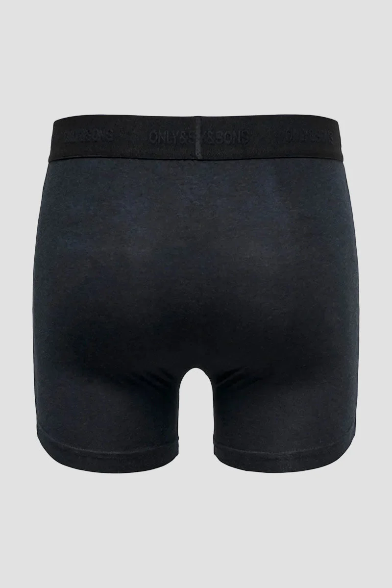 ONLY & SONS Fitz Bamboo 3 Pack Logo Boxers Black - Image 4