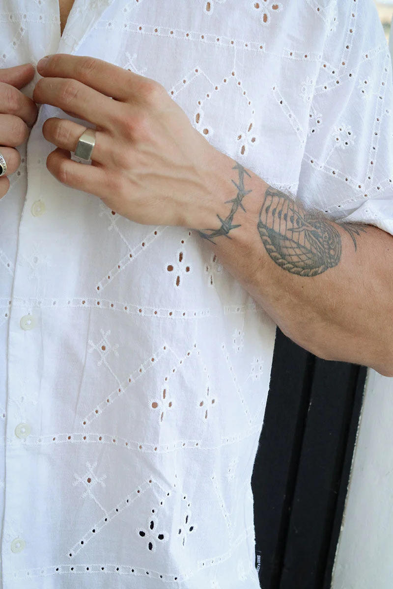 ONLY & SONS Aron Relax SS Chiffly Resort Shirt Bright White - Image 3