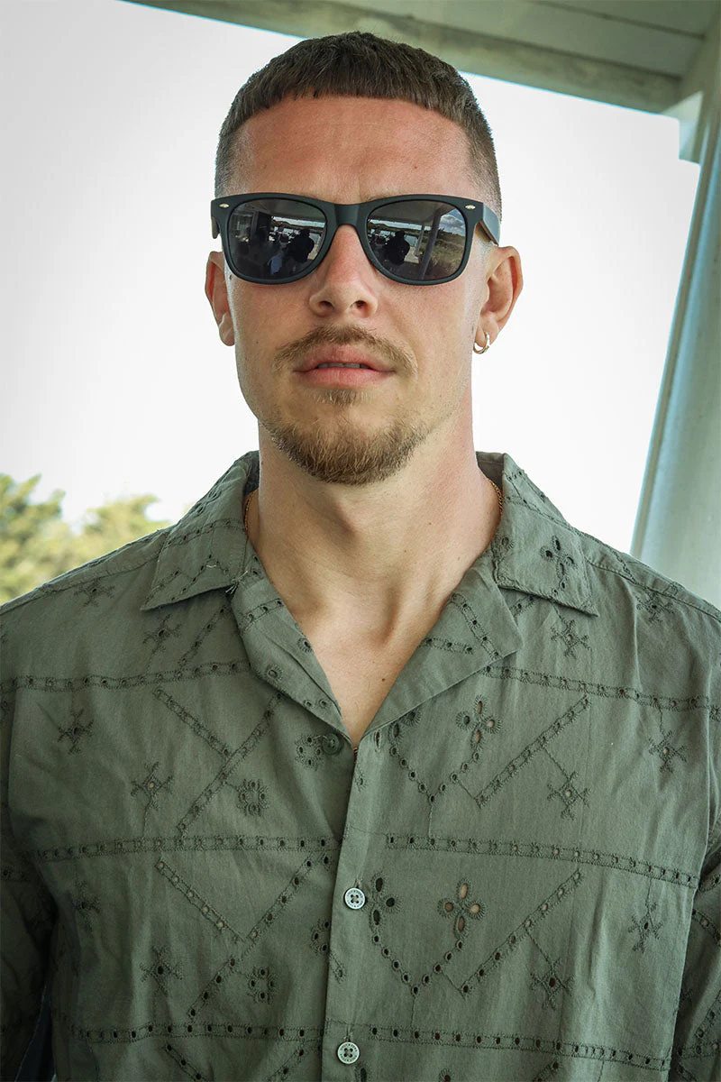 ONLY & SONS Aron Relax SS Chiffly Resort Shirt Dusty Olive - Image 3