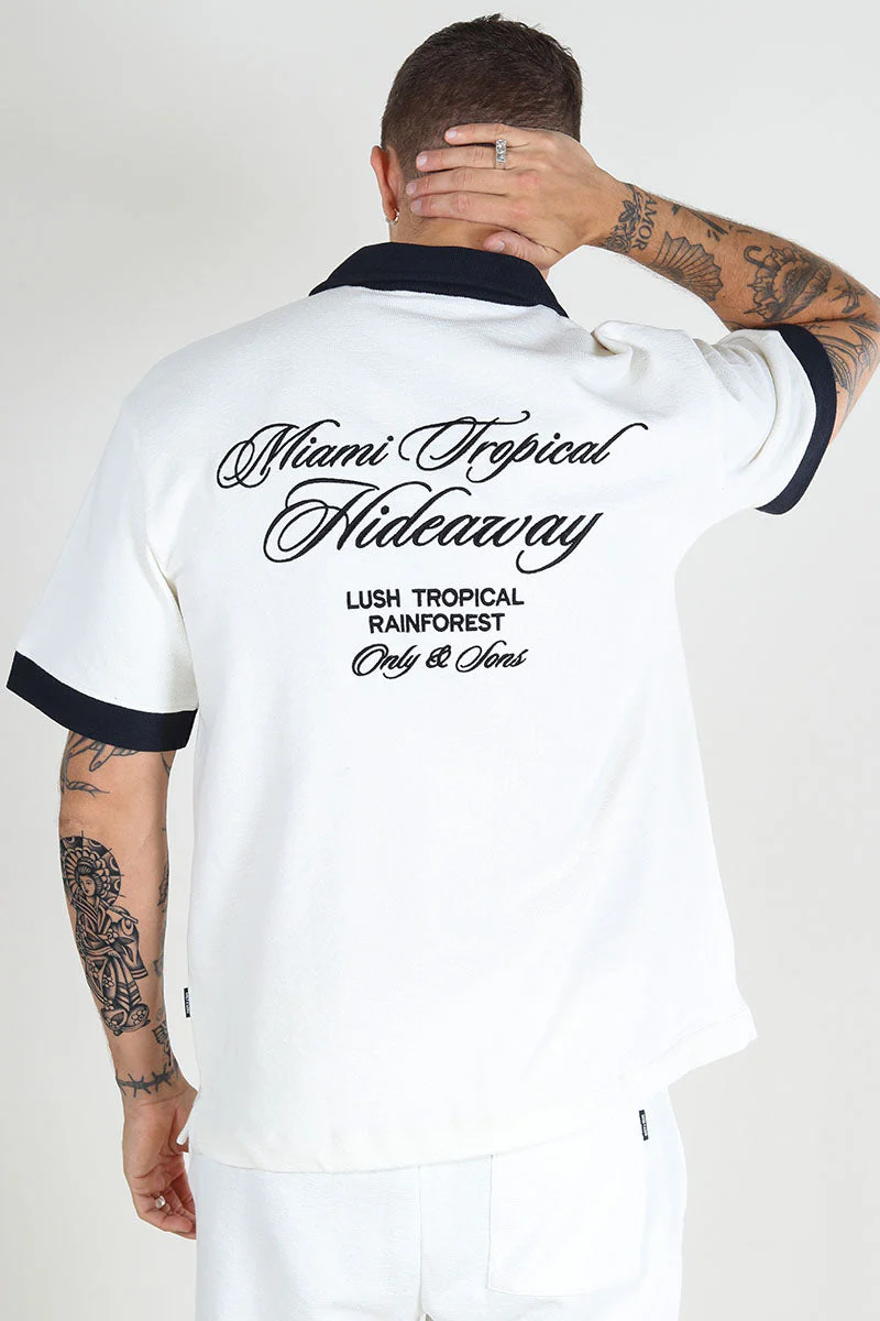 ONLY & SONS Mabon Relax Emb SS Shirt Cloud Dancer - Image 4