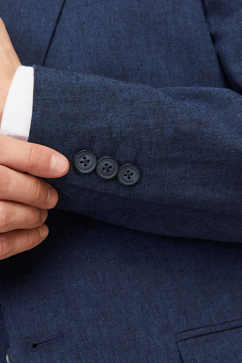 Jack & Jones Riviera Linen Blazer Dark Navy - Image 4