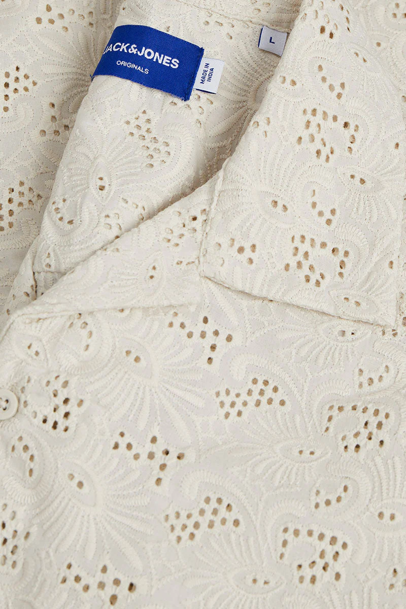 Jack & Jones Havana Lace Resort Shirt Moonbeam - Image 4