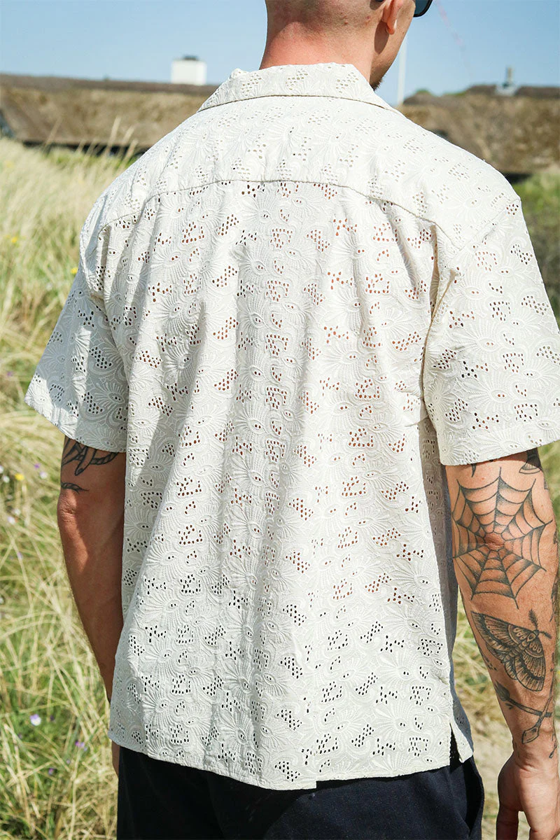 Jack & Jones Havana Lace Resort Shirt Moonbeam - Image 6