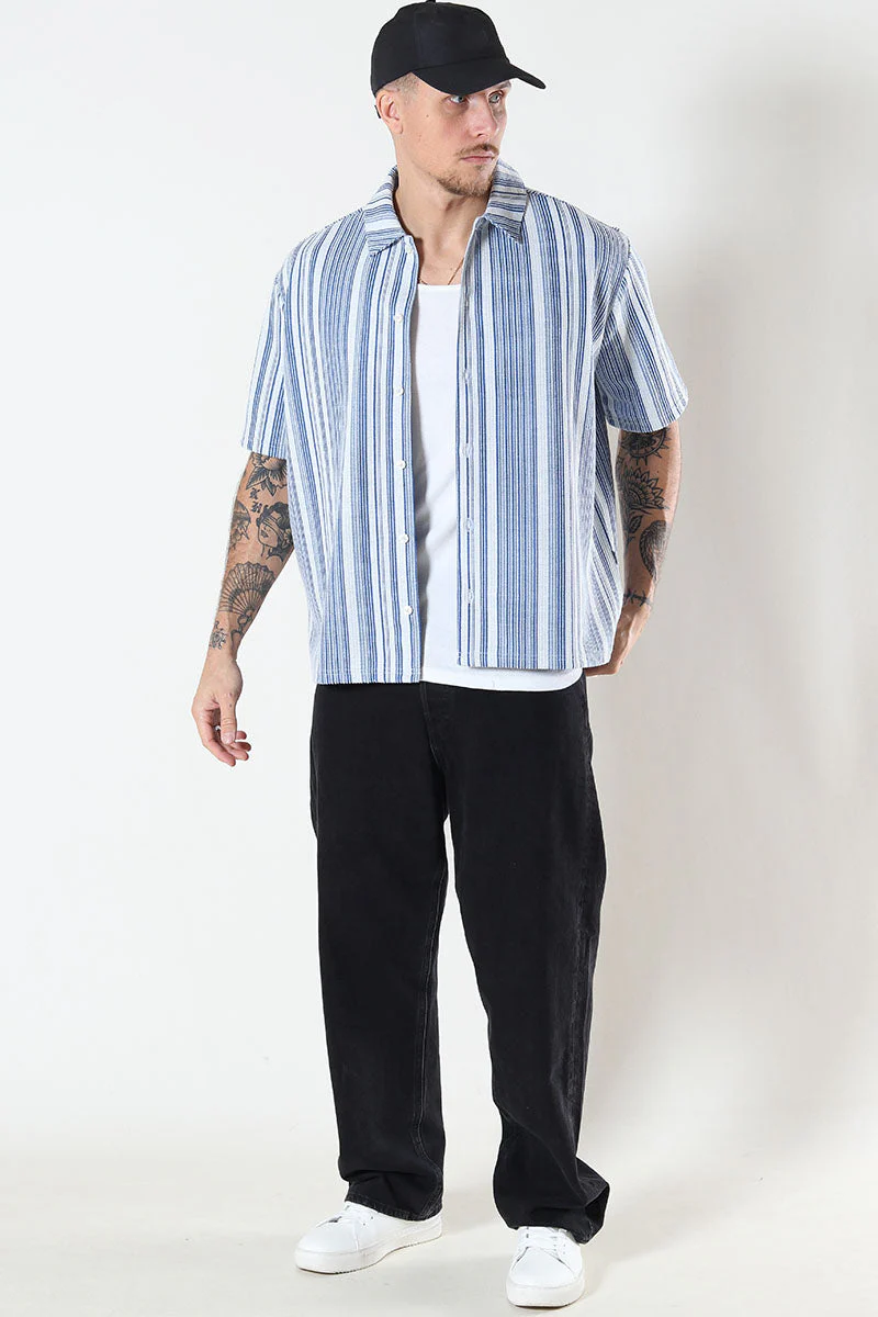 Selected Boxy Skylar SS Jersey Shirt Nautical Blue - Image 2