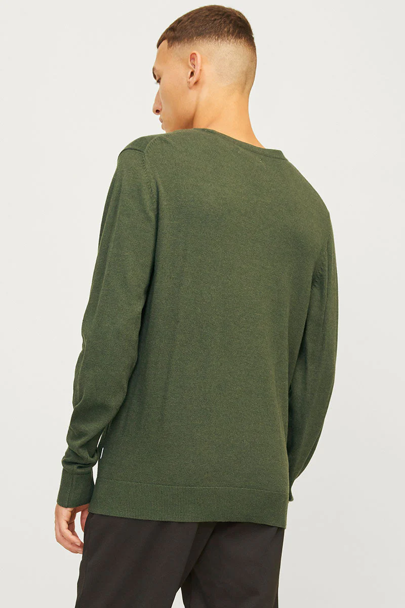 Jack & Jones Emil Knit Crew Neck Kombu Green - Image 4