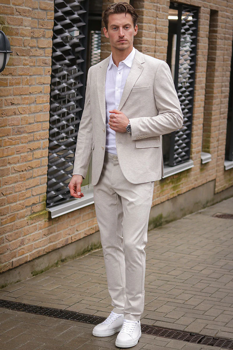 JEFF Ezra Blazer Ecru Mix - Image 7