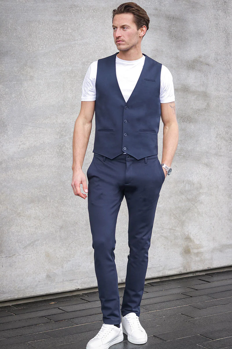 JEFF Ezra Vest Dark Navy - Image 2