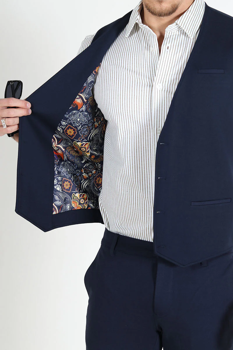 JEFF Ezra Vest Dark Navy - Image 3
