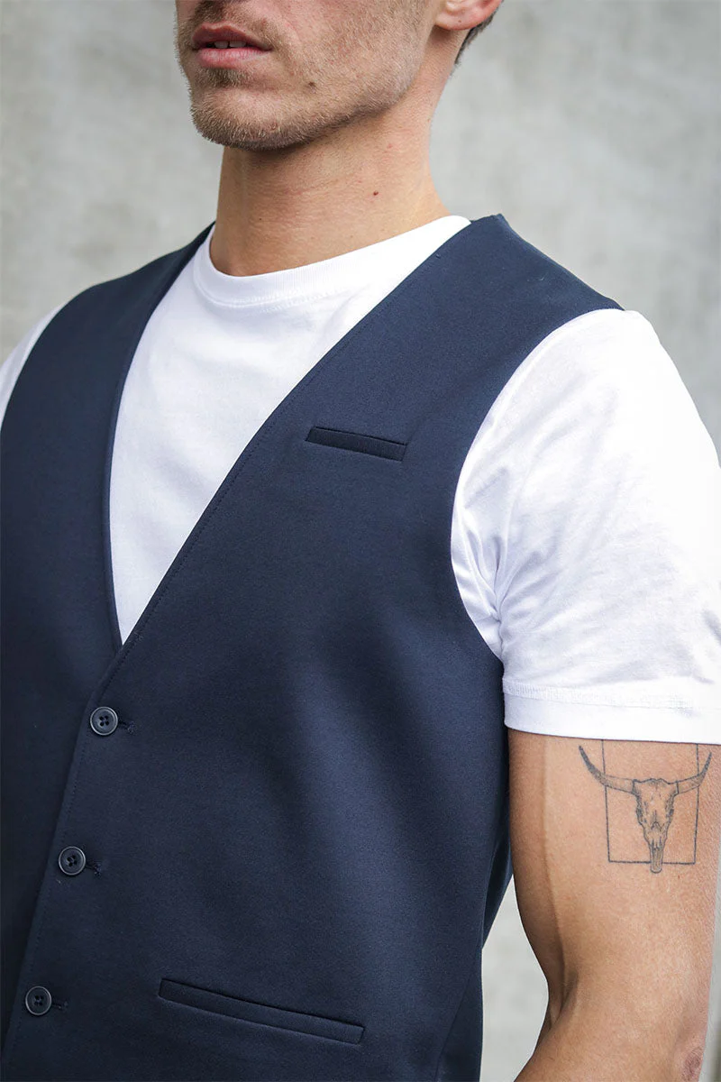 JEFF Ezra Vest Dark Navy - Image 4