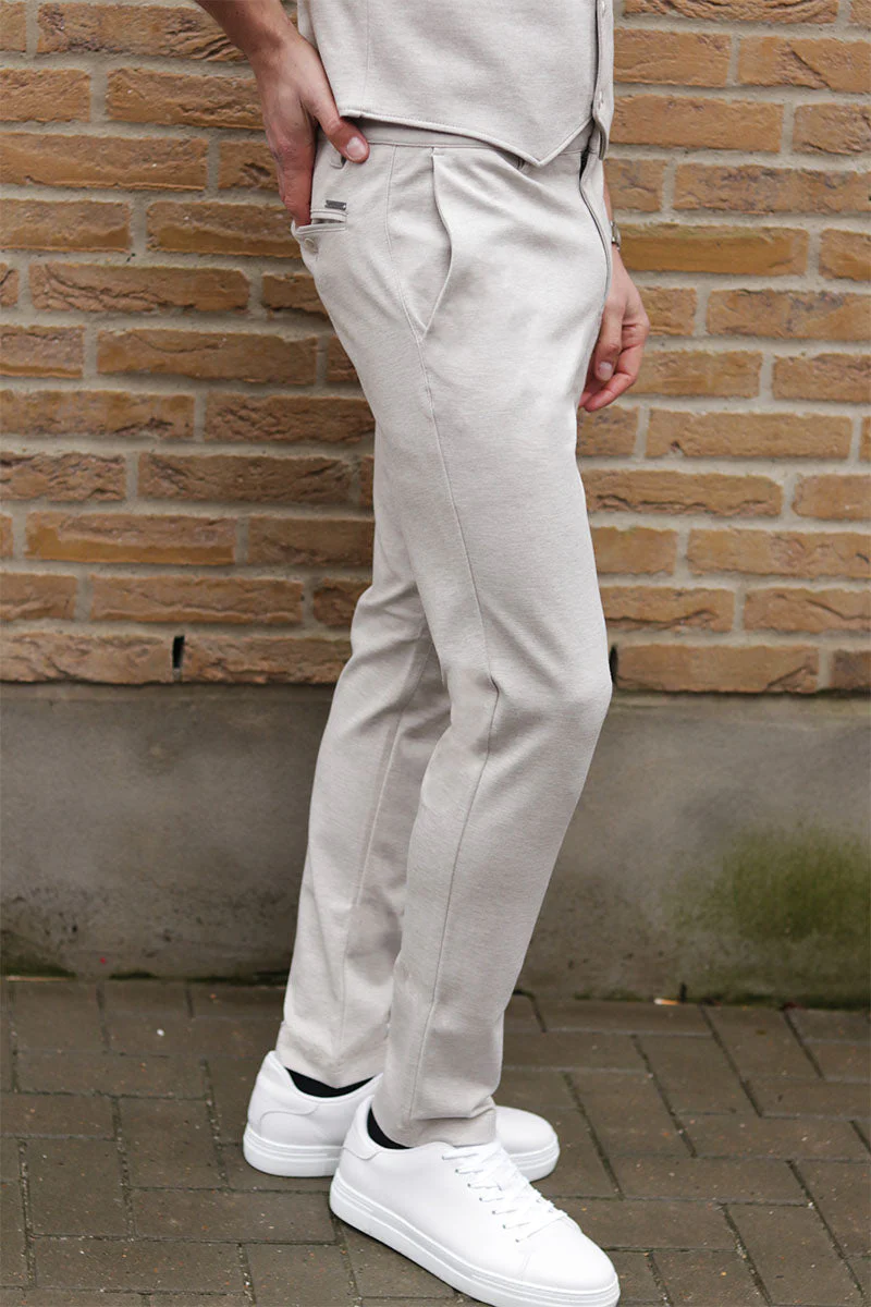 JEFF Ezra Trousers Ecru Mix - Image 4