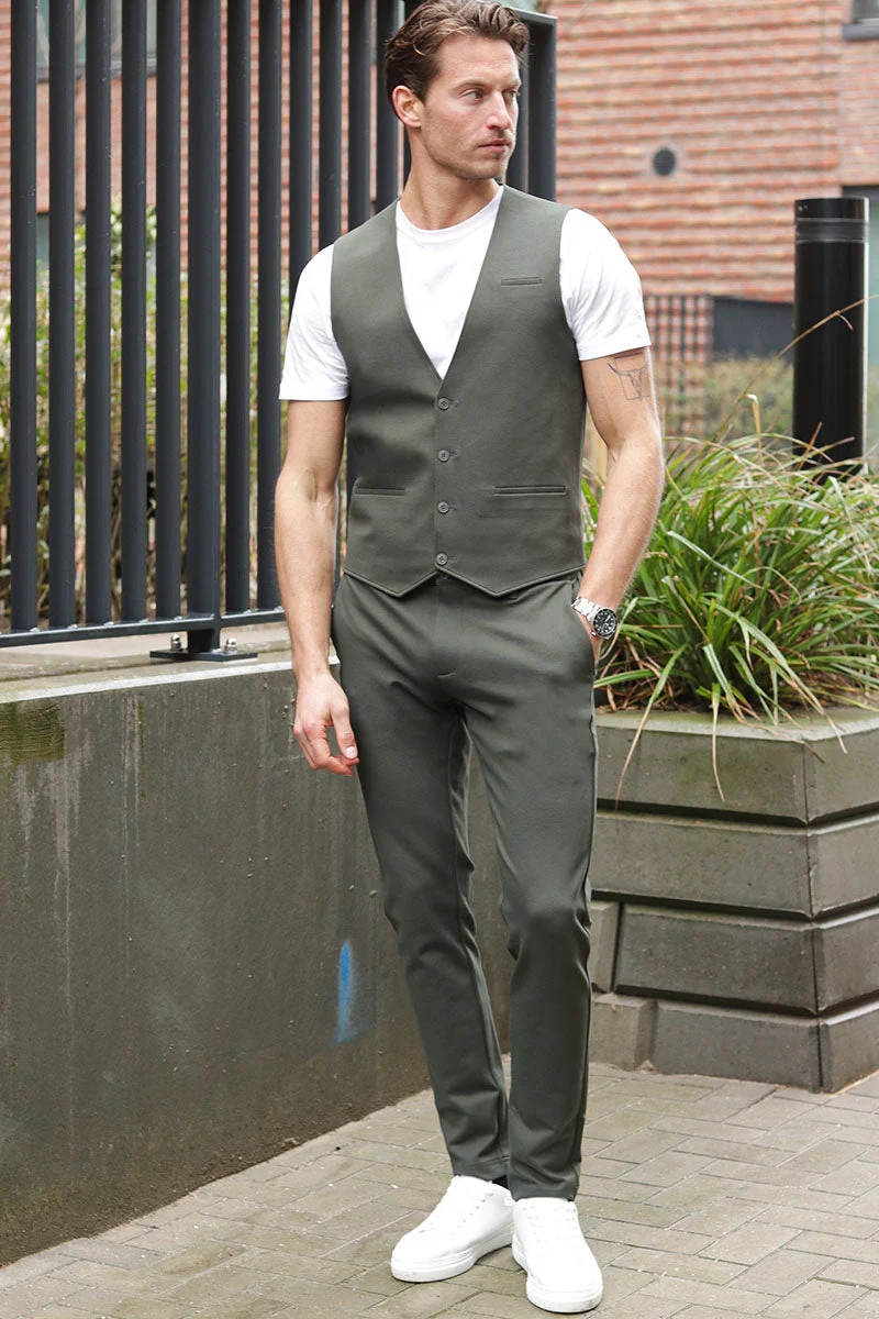 JEFF Ezra Trousers Army - Image 2