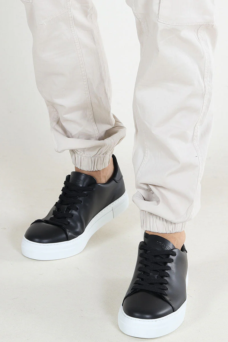 Selected DAVID CHUNKY LEATHER SNEAKER Black - Image 2