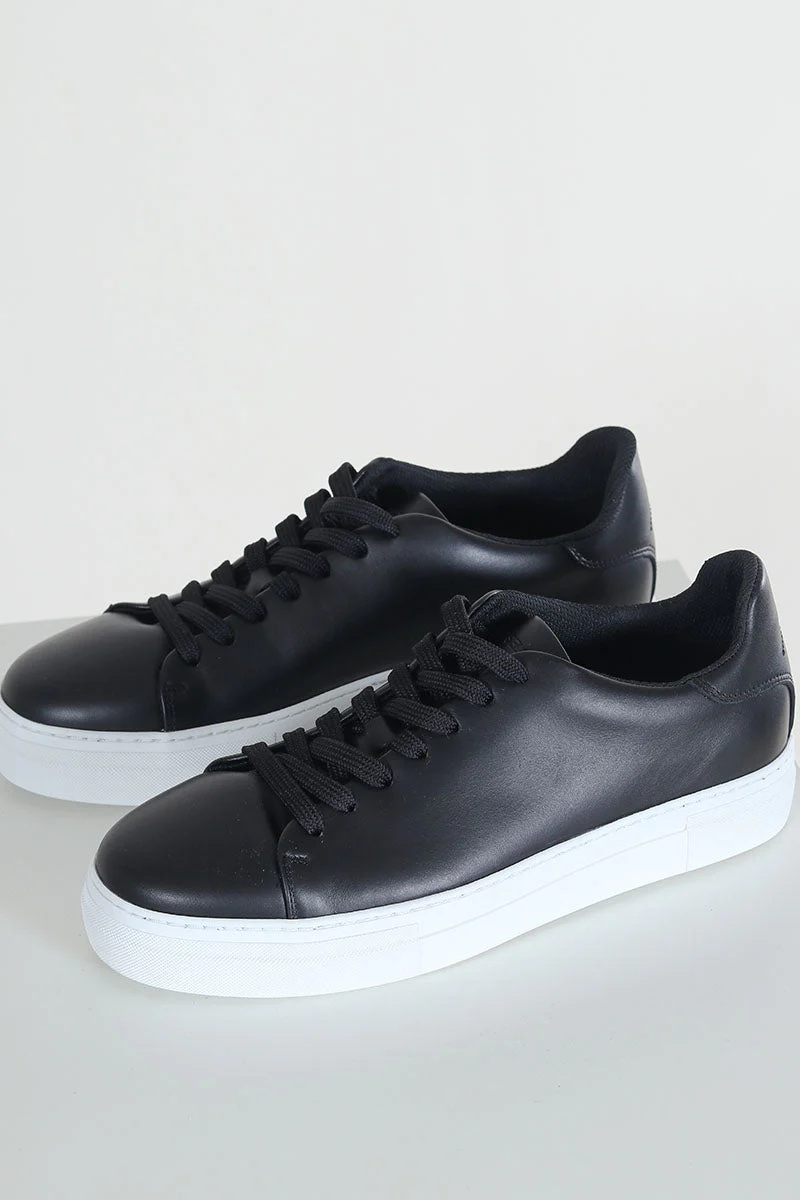 Selected DAVID CHUNKY LEATHER SNEAKER Black - Image 3