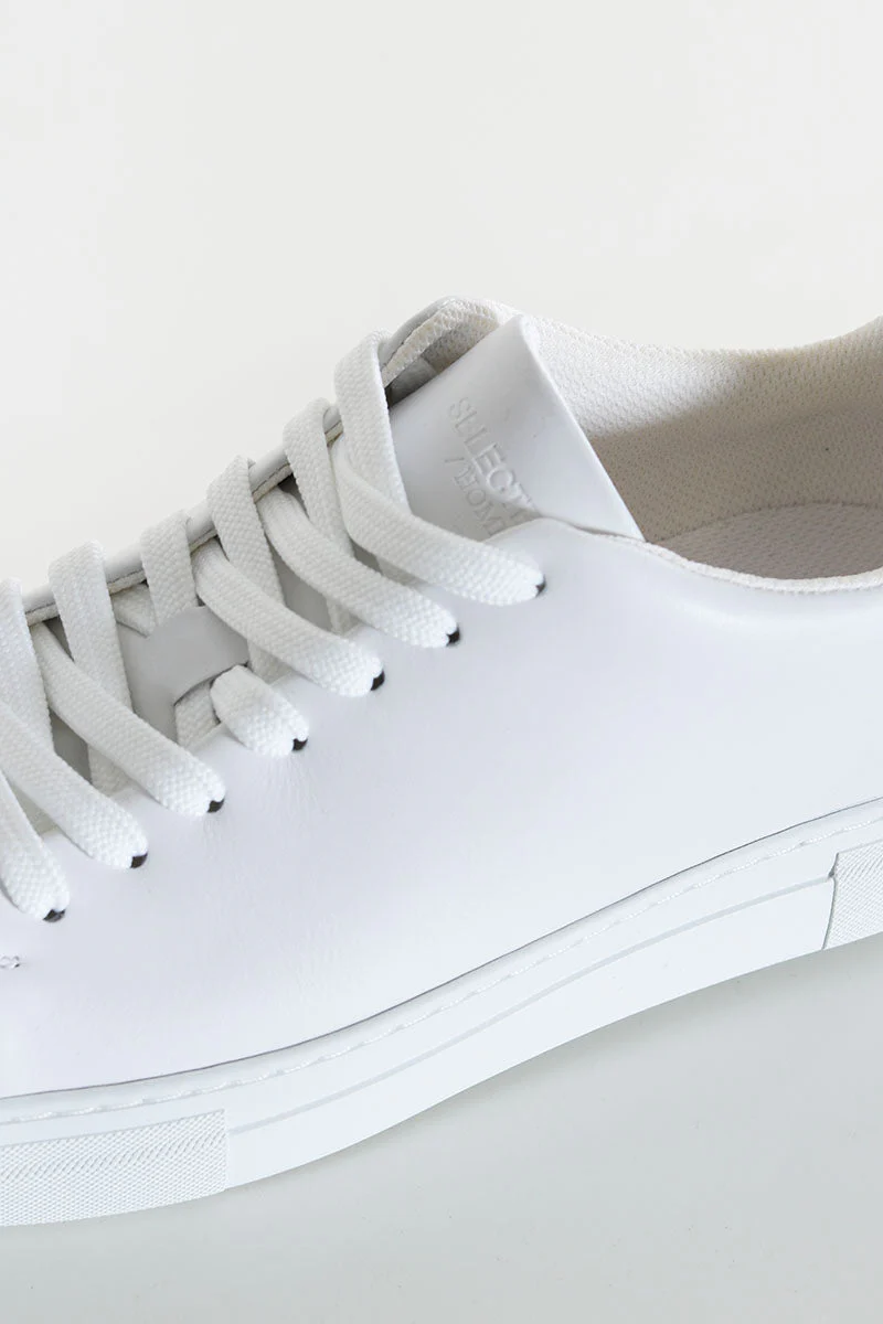Selected DAVID CHUNKY LEATHER SNEAKER White - Image 4