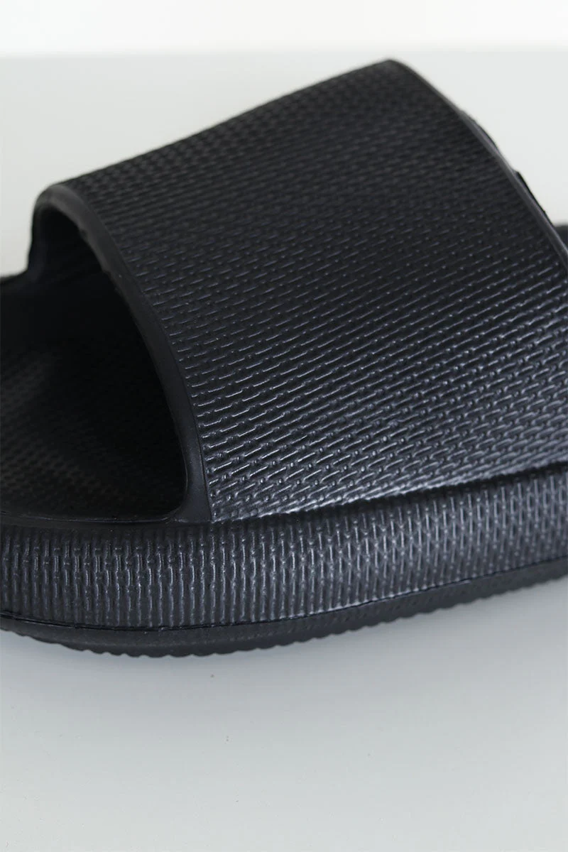 Basic Brand Soft Beach Sandal Black - Image 3